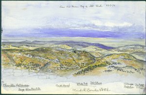 View from South West from the Top of Mount Ebal, 1872 by Claude Conder